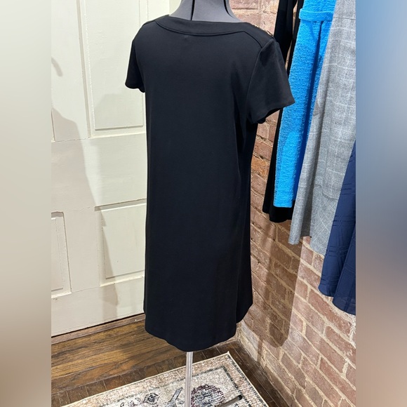 TALBOTS COTTON DRESS WITH GOLD SHOULDER BUTTONS - Picture 2 of 9